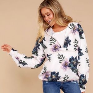 Thread & Supply Pale Pink Floral Pullover